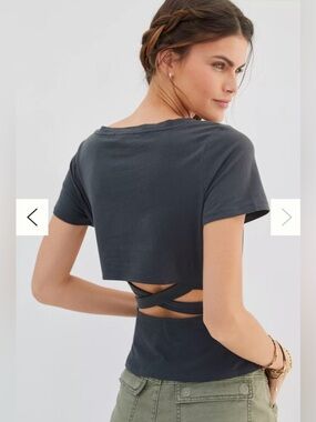 Maeve By Anthropologie Backless Wrap Tee Women’s Size Small